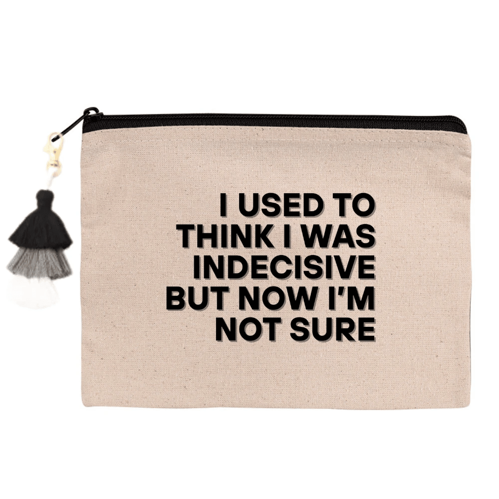 I Used to Think... Zippered Canvas Pouch by Collin The Shots: Luxe Gifts │ Tabletop │ Modern Decor