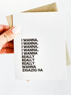 I Wanna Zigazig Ha Spice Girls Valentine’s Card – Cute Anniversary Card by Five Dot Post