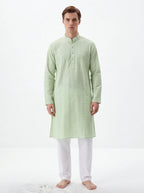 2072 - Light green Kurta with white pajama