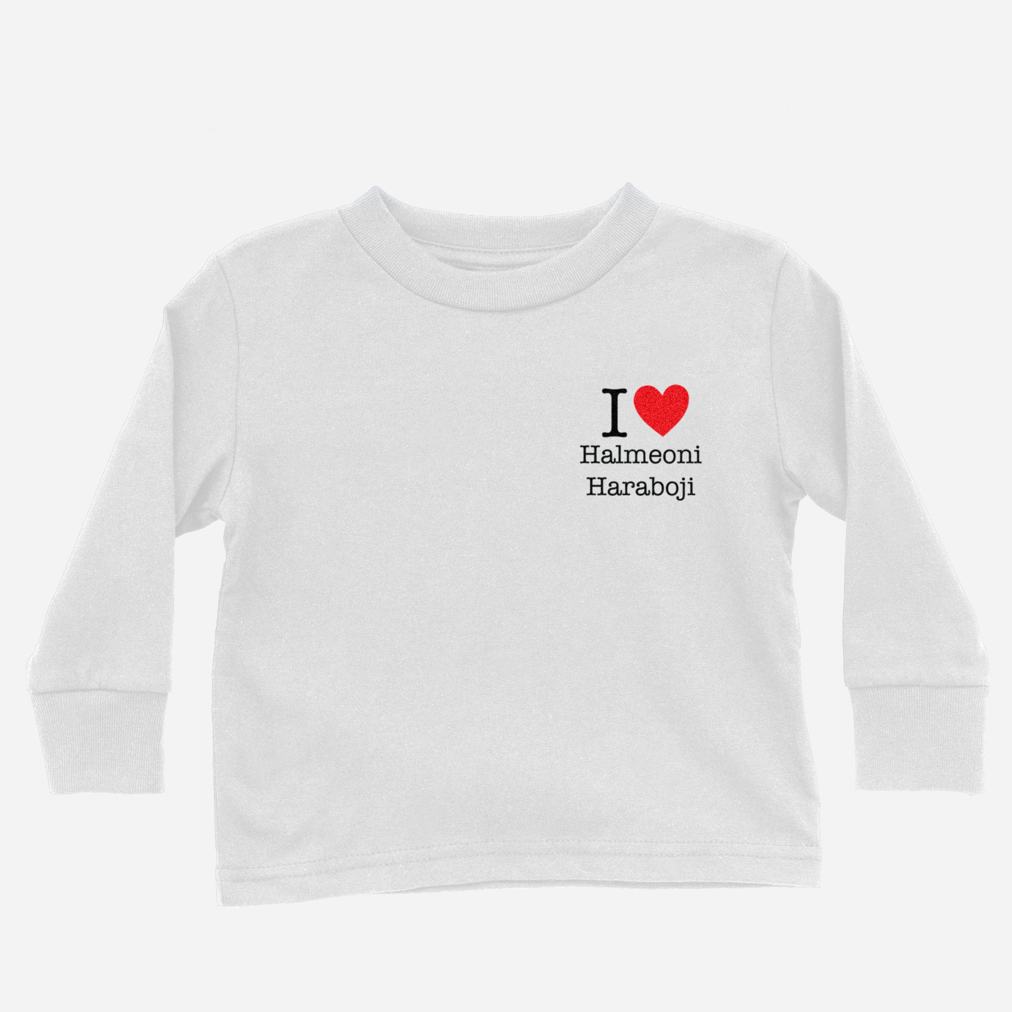 I Heart Grandma & Grandpa Korean Long Sleeve Shirt (Toddler)