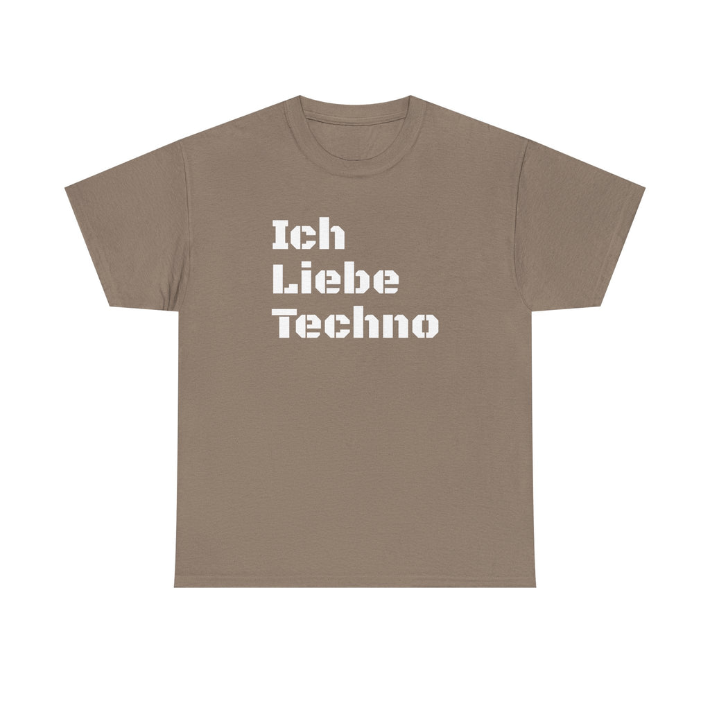 Ich Liebe Techno (I love techno) German Unisex Tee T-Shirt La Vie Bien Ich Liebe Techno (I love techno) German Unisex Tee