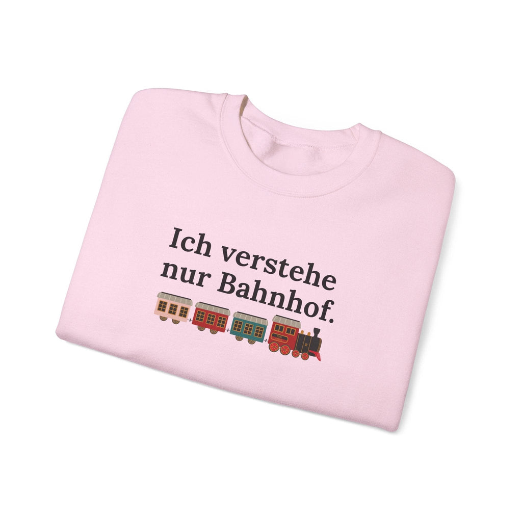 Ich verstehe nur Bahnhof Crewneck Sweatshirt, German Train Graphic