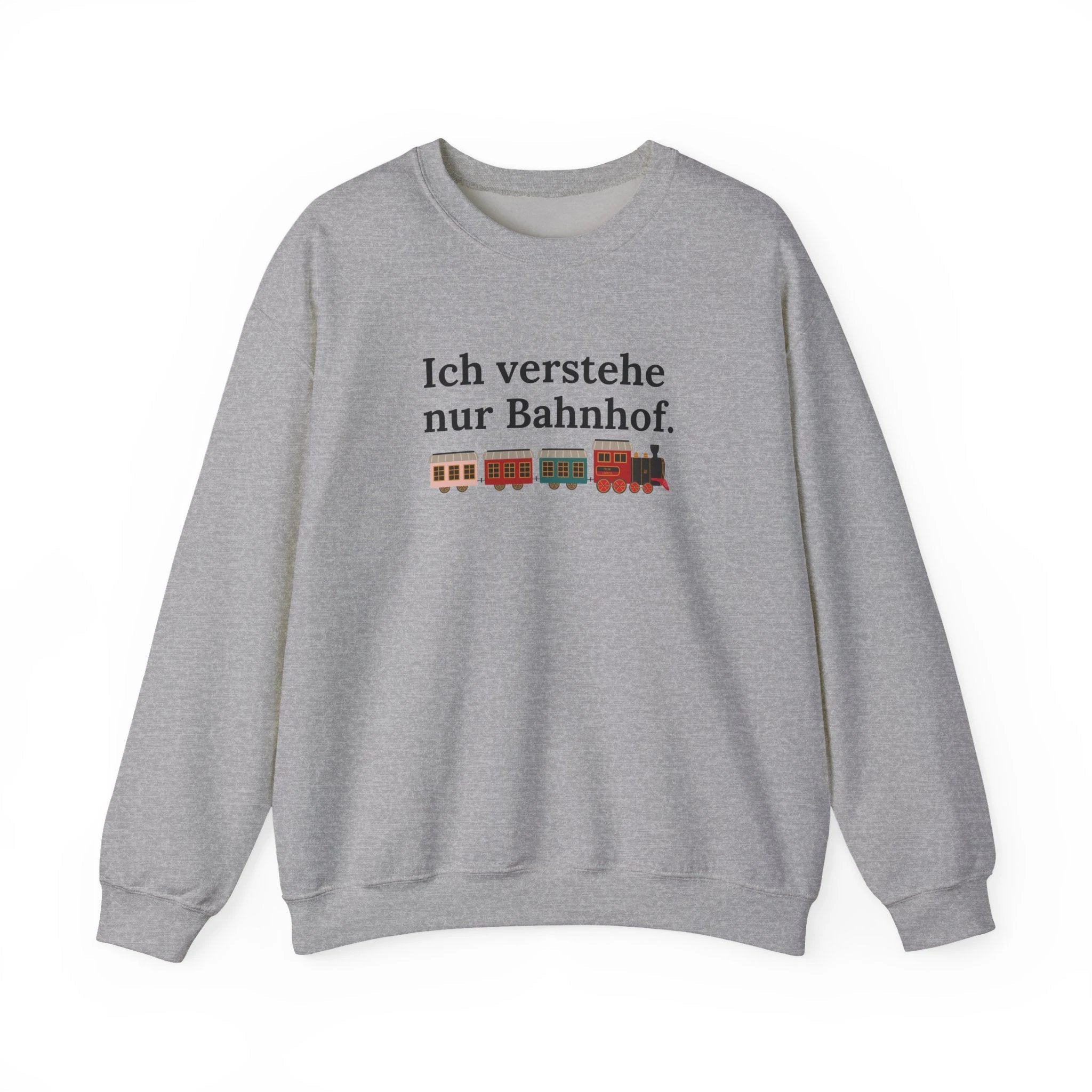 Ich verstehe nur Bahnhof Crewneck Sweatshirt, German Train Graphic