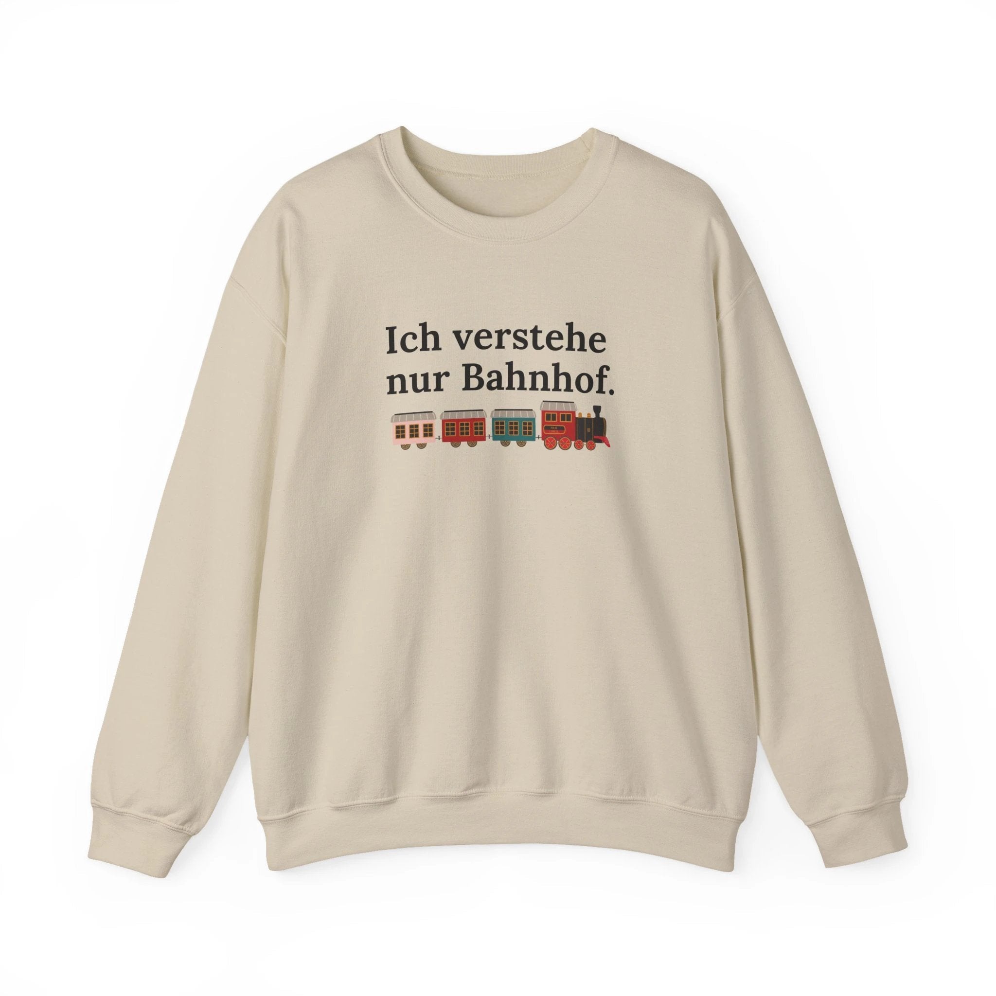 Ich verstehe nur Bahnhof Crewneck Sweatshirt, German Train Graphic