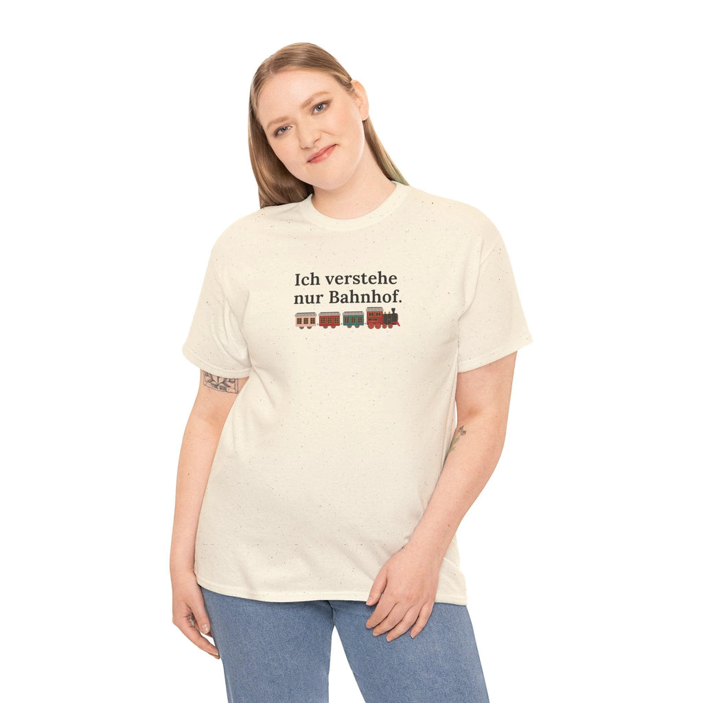 Ich verstehe nur Bahnhof Train Graphic Tee, funny German Phrase Shirt