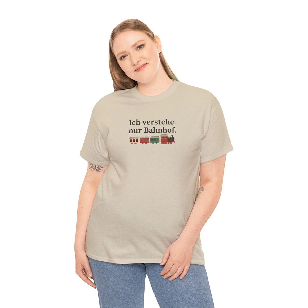 Ich verstehe nur Bahnhof Train Graphic Tee, funny German Phrase Shirt