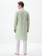 2072 - Light green Kurta with white pajama