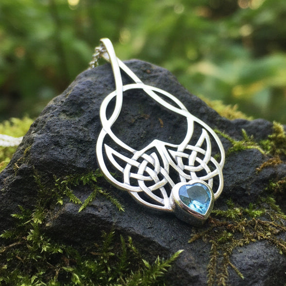 Endless Love Celtic Knot Necklace in Sterling Silver