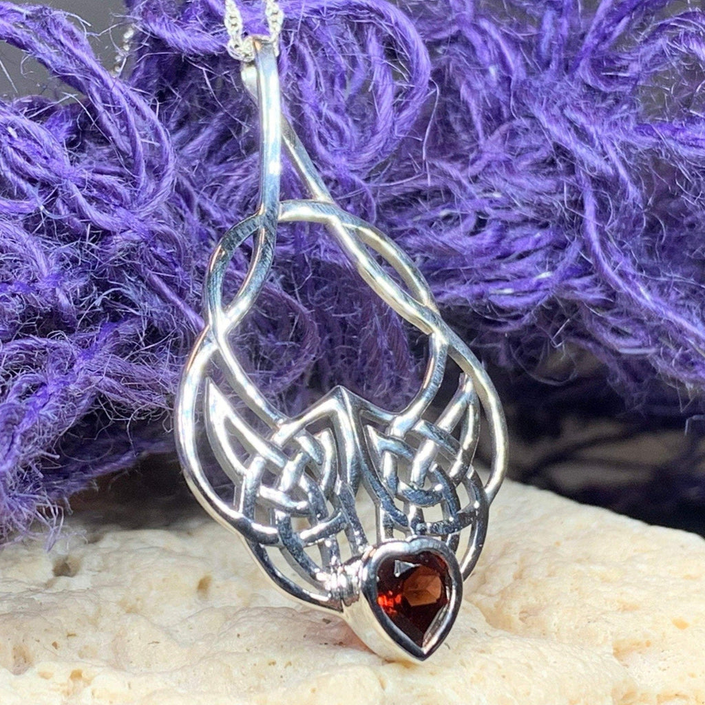 Endless Love Celtic Knot Necklace in Sterling Silver