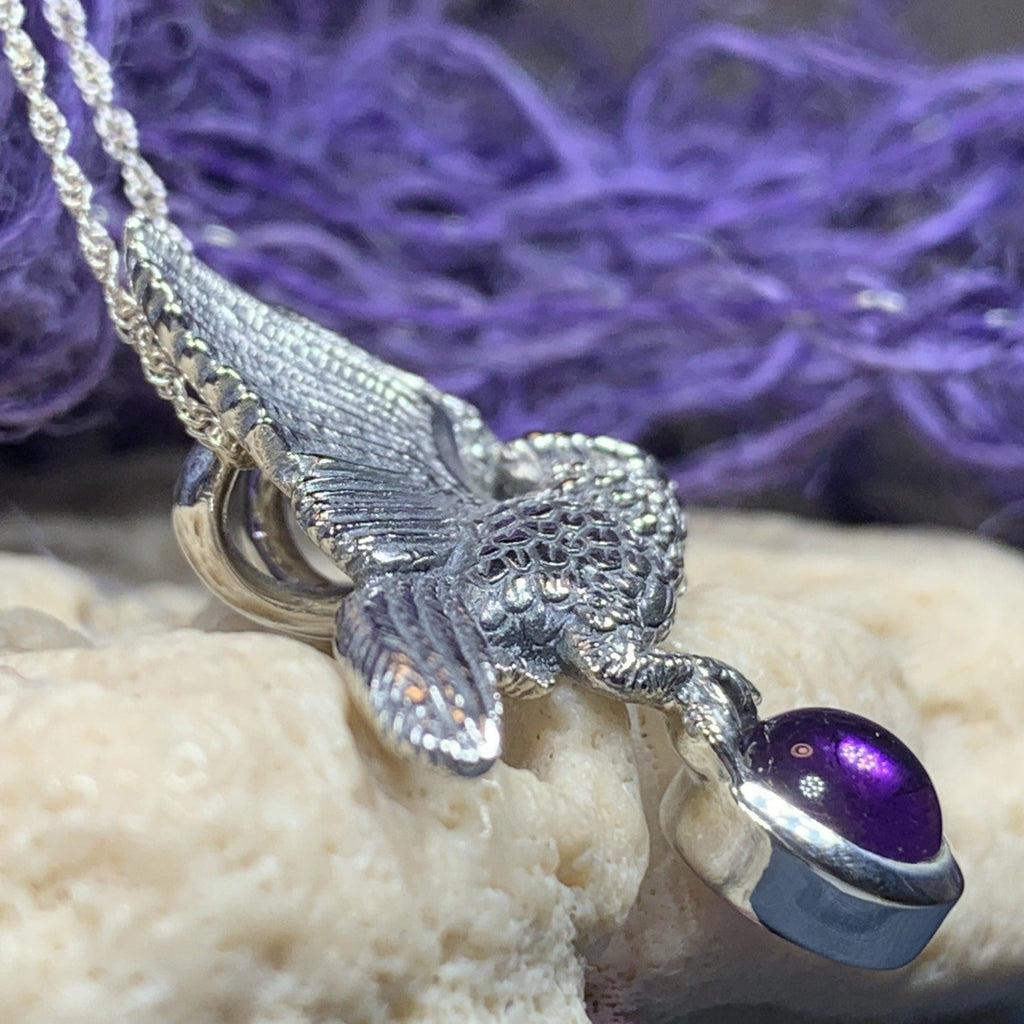 Regal Owl Necklace in Sterling Silver