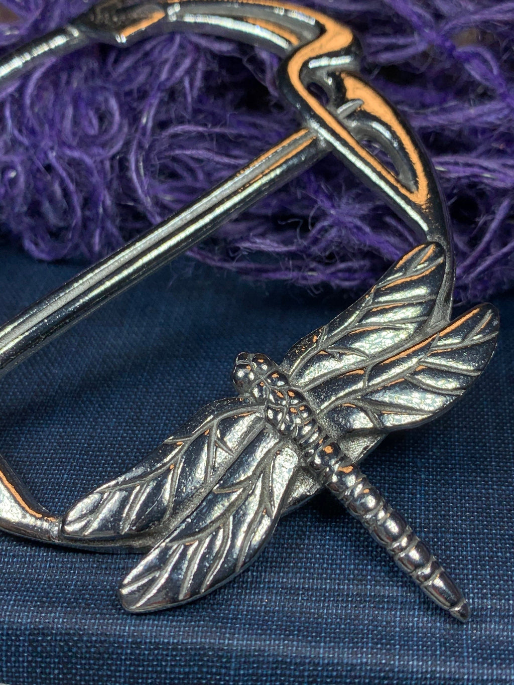 Claire's Dragonfly Scarf Ring - Handmade in England