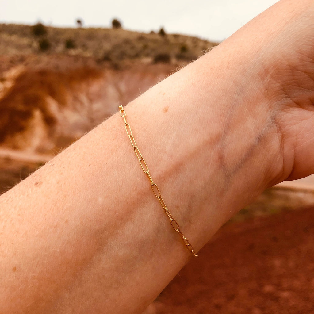 Small Paperclip Chain Bracelet by Derive Jewelry