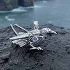 Rona Raven Necklace in Sterling Silver