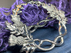 Scottish Thistle Pewter Scarf Ring - Handmade in Scotland