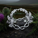 Scottish Thistle Pewter Scarf Ring - Handmade in Scotland