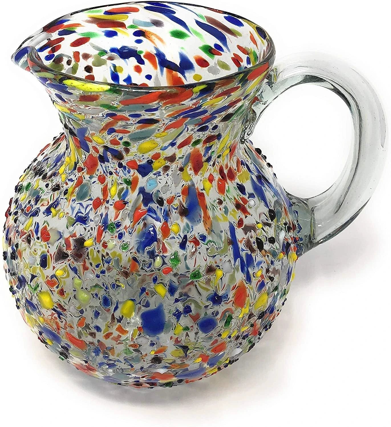 Confetti Rock Design Glass Pitcher - Juice, Margaritas, Water, Lemonade (84 oz) by Dos Sueños