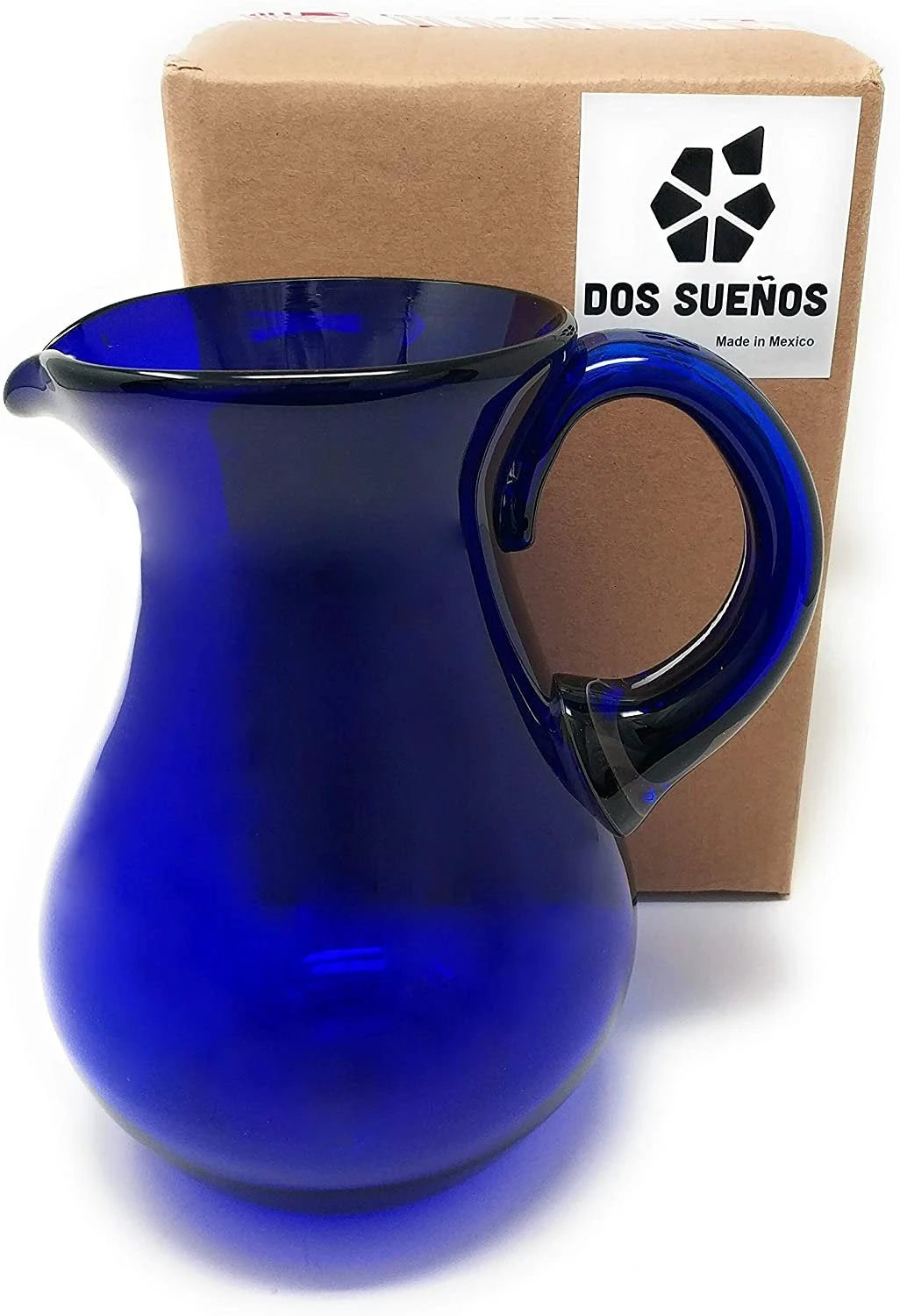 Pure Cobalt Glass Pitcher – Juice, Margaritas, Water, Lemonade (84 oz) by Dos Sueños