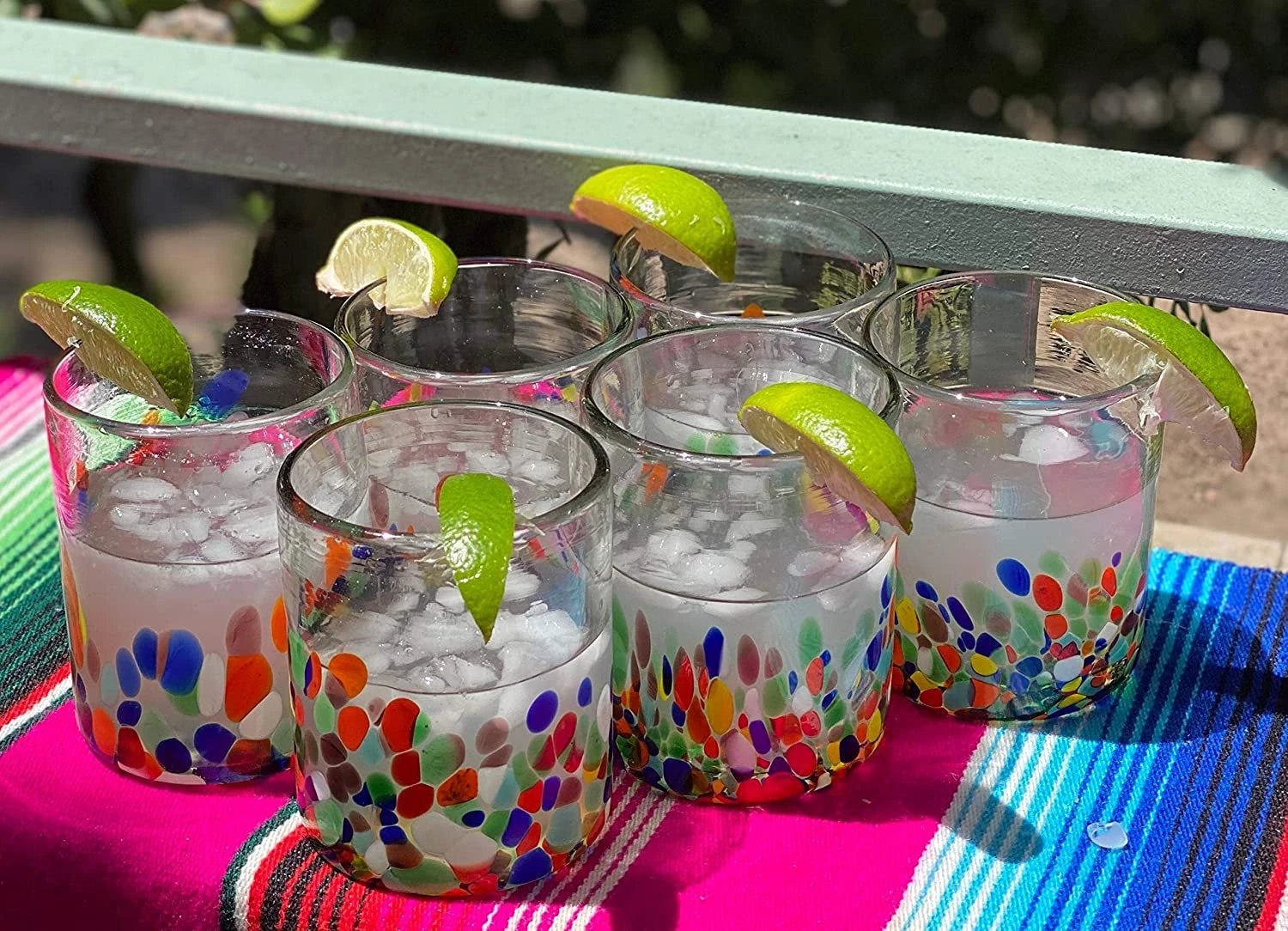 Confetti Carmen Tumbler Glasses - Set of 6 (10 oz each) by Dos Sueños