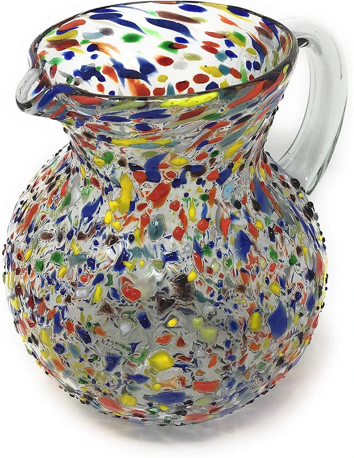 Confetti Rock Design Glass Pitcher - Juice, Margaritas, Water, Lemonade (84 oz) by Dos Sueños
