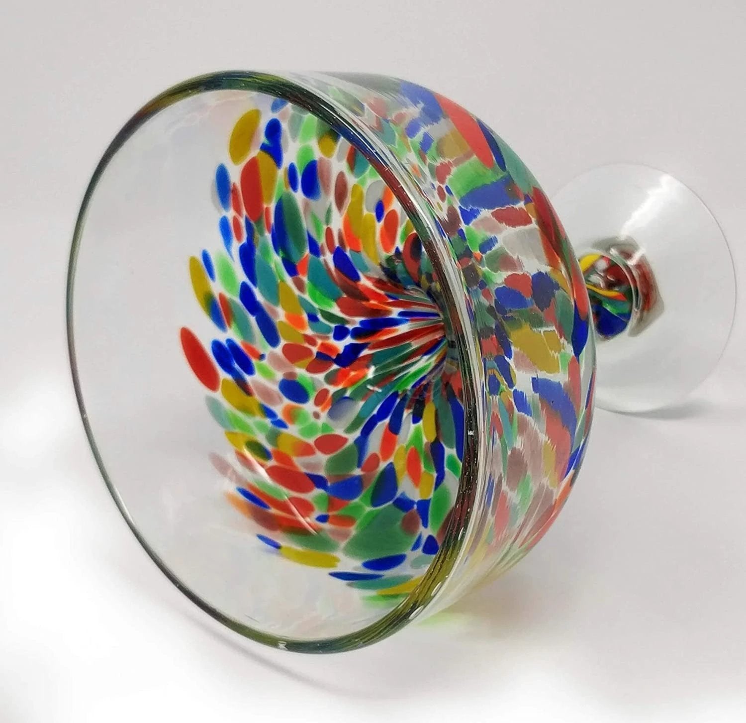 Confetti Carmen Design Margarita Glasses -Set of 4 (16 oz each) by Dos Sueños