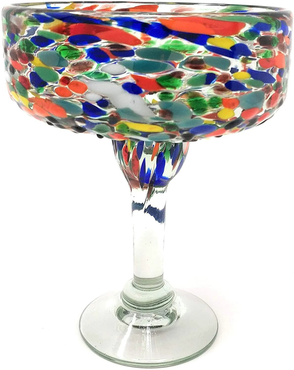 Confetti Rock Margarita Glasses - Set of 4 (16 oz each) by Dos Sueños