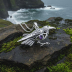Rona Raven Necklace in Sterling Silver