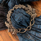 Scottish Thistle Pewter Scarf Ring - Handmade in Scotland