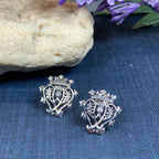 Scottish Luckenbooth Post Earrings in Sterling Silver