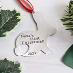 Baby's First Christmas Personalized Bunny Ornament