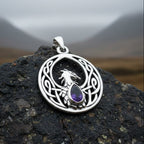 Celtic Rising Phoenix Necklace in Sterling Silver