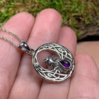 Celtic Rising Phoenix Necklace in Sterling Silver