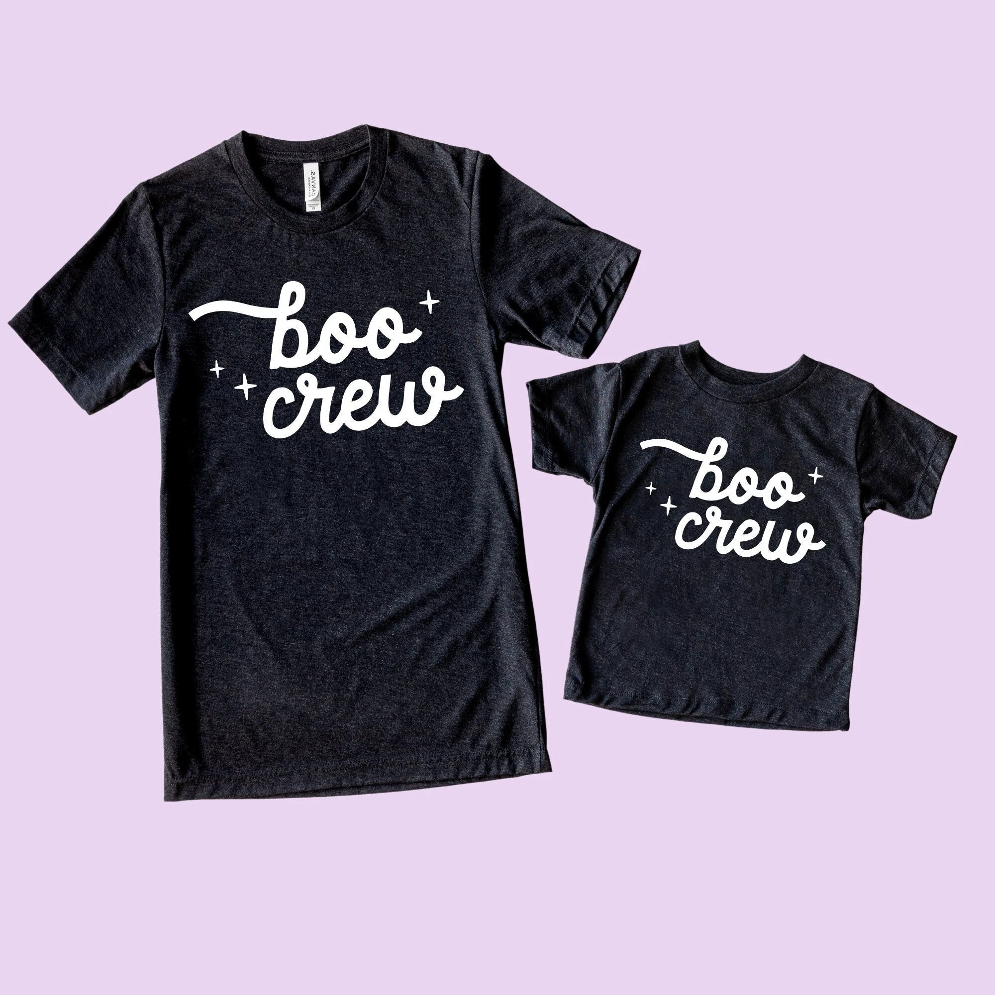 Boo Crew Halloween Shirt set for mama and toddler/youth by Benny and Ray Apparel