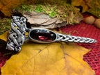 Celtic Dragon Crystal Kilt Pin - Handmade in Scotland