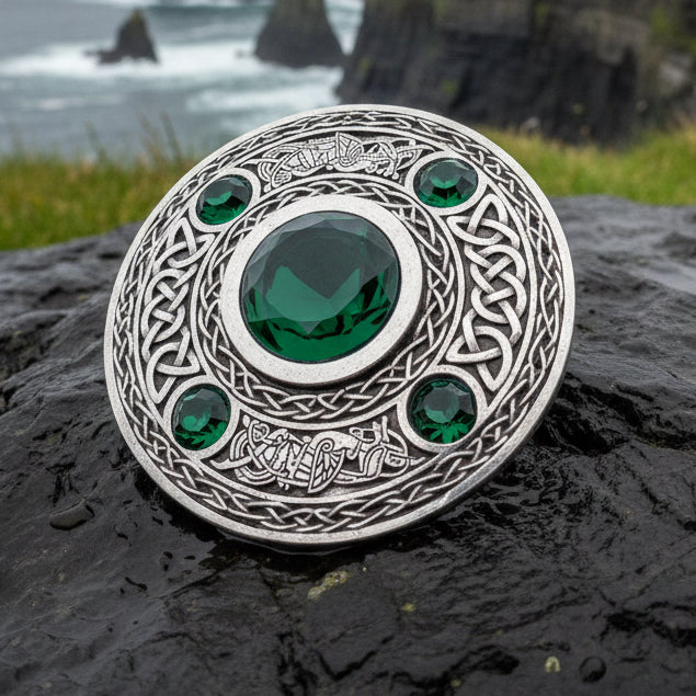 Celtic Raven Brooch - Handmade in Scotland