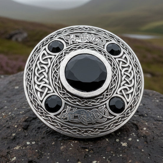 Celtic Raven Brooch - Handmade in Scotland