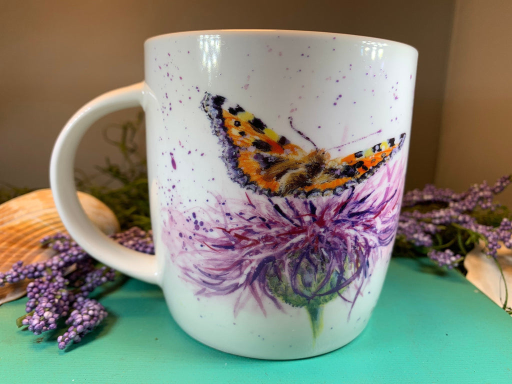 Bree Merryn Scottish Thistle & Butterfly Mug