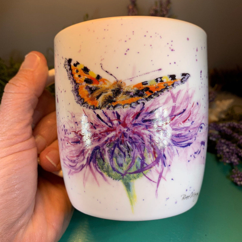 Bree Merryn Scottish Thistle & Butterfly Mug