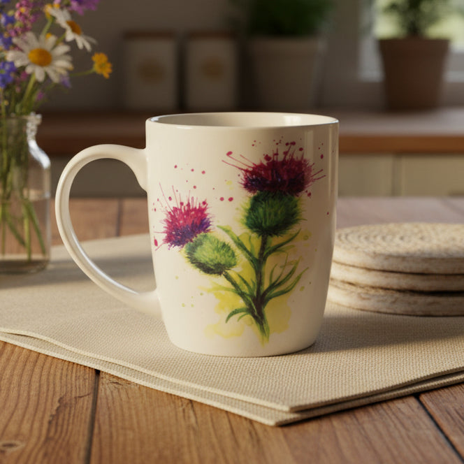 Cheerful Thistles Mug