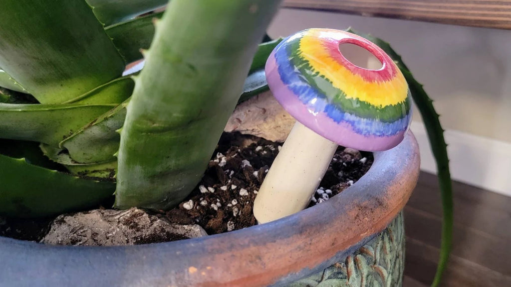 Large Mushroom Watering Spike by Mountain Mudworks