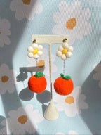 Floral Citrus Earrings by honeyloomdesigns