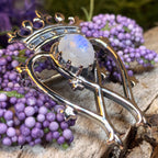 Holyrood Moonstone Luckenbooth Brooch in Sterling Silver