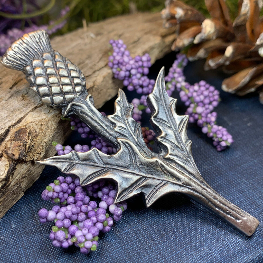 Balmoral Scottish Thistle Kilt Pin - Handmade in Scotland