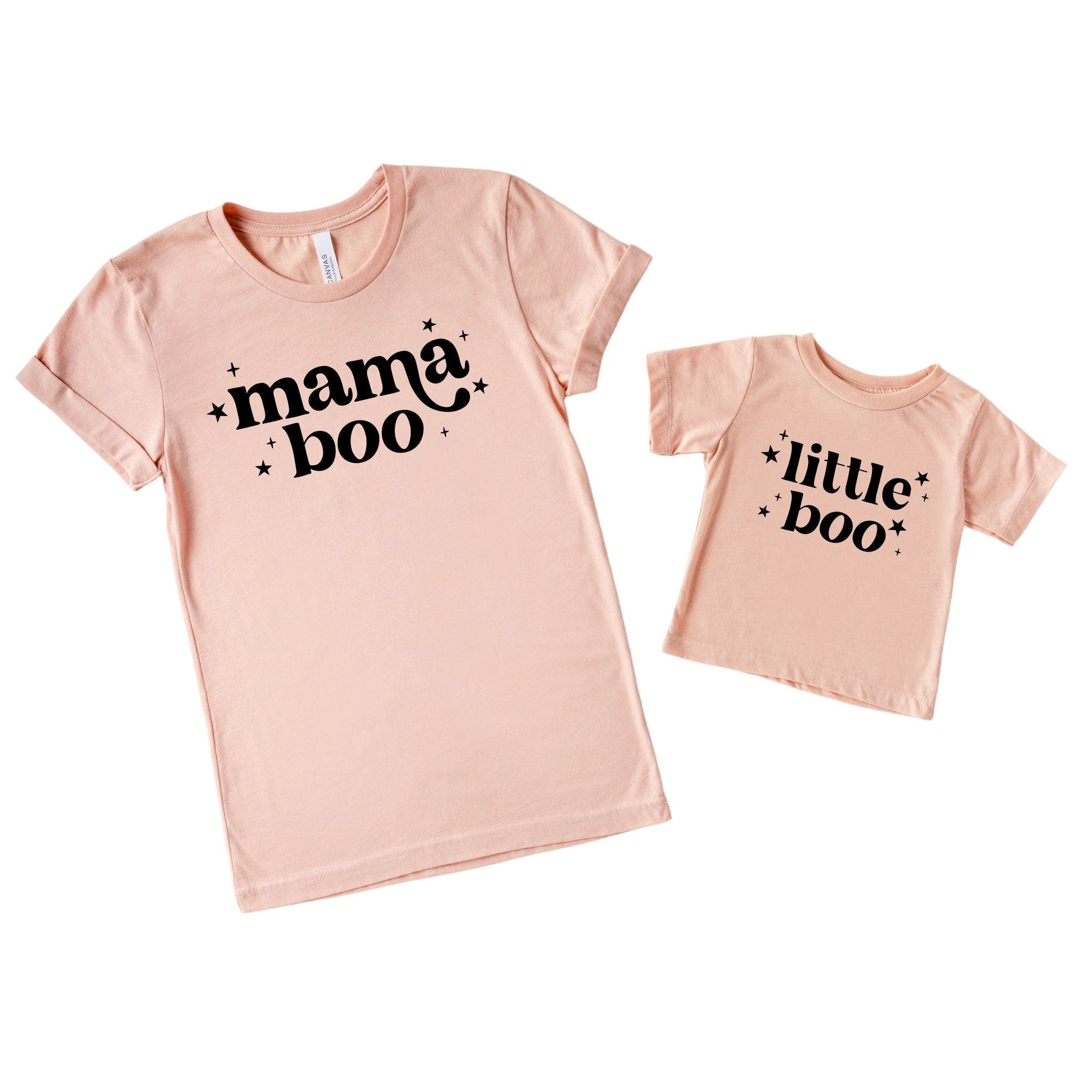 Mama Boo and Little Boo tee shirt Set for Halloween by Benny and Ray Apparel