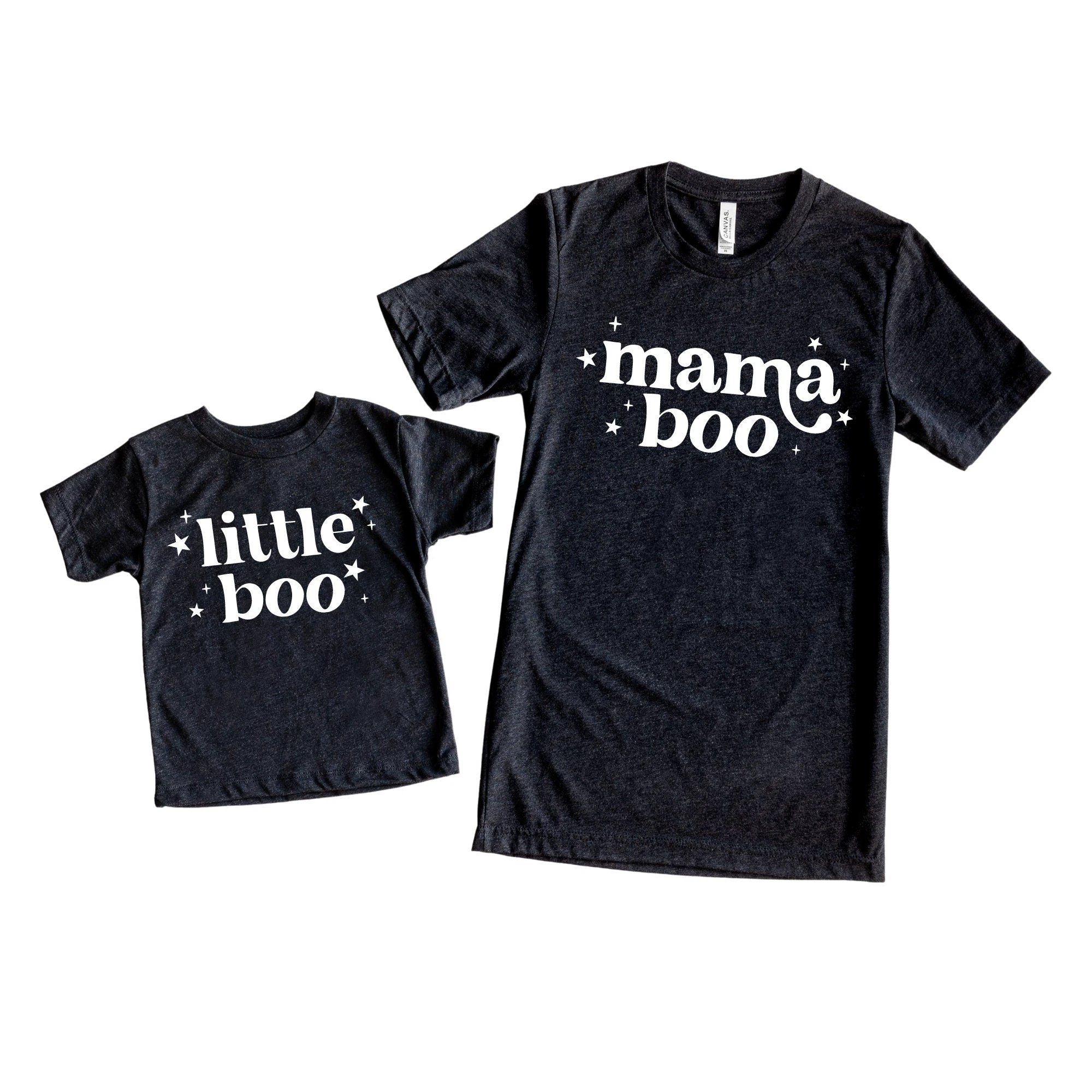 Mama Boo and Little Boo tee shirt Set for Halloween by Benny and Ray Apparel