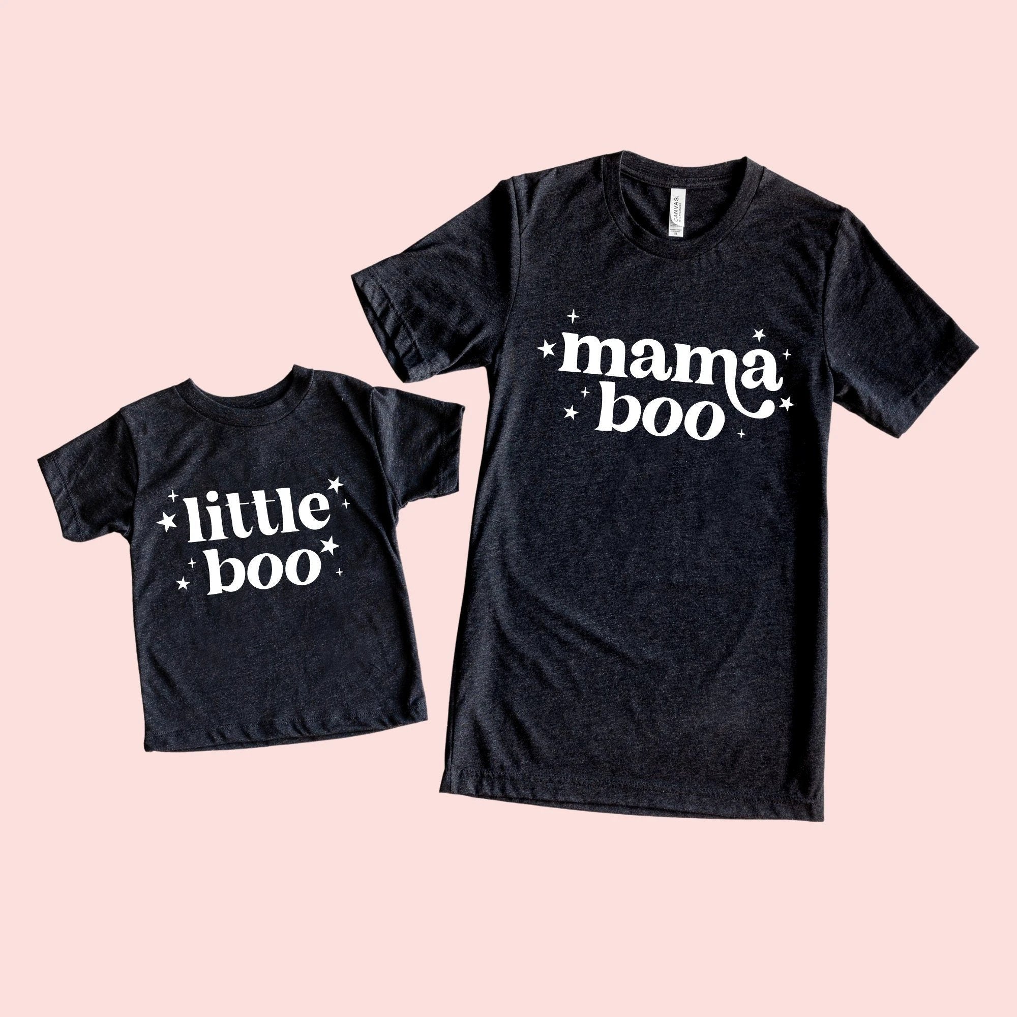Mama Boo and Little Boo tee shirt Set for Halloween by Benny and Ray Apparel
