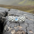 Jarida Celtic Love Knot Ring with Moonstone