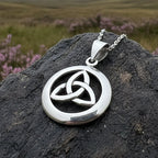 Trinity Knot Celtic Necklace in Sterling Silver