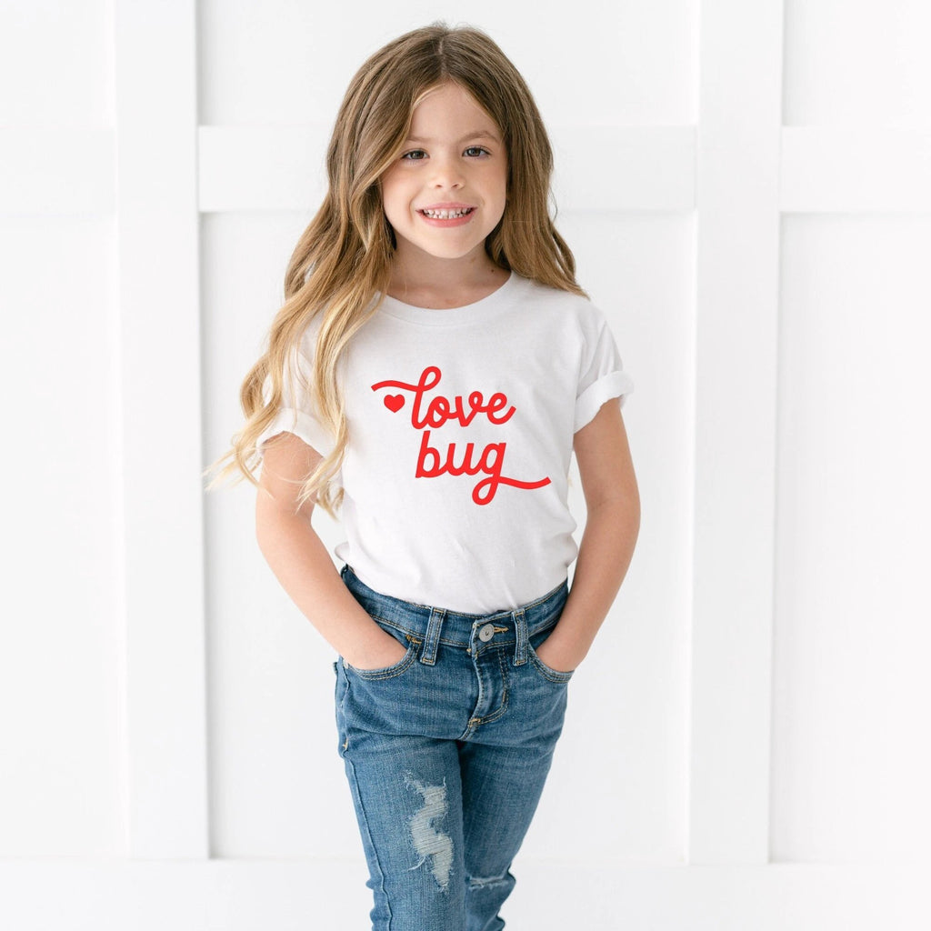Love Bug toddler and youth tee shirt, Valentine's Day collection by Benny and Ray Apparel
