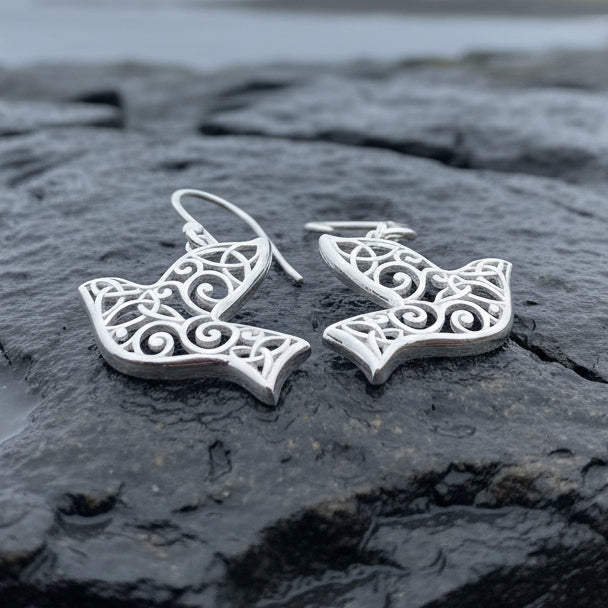 Celtic Dove Earrings - Scotland Jewelry