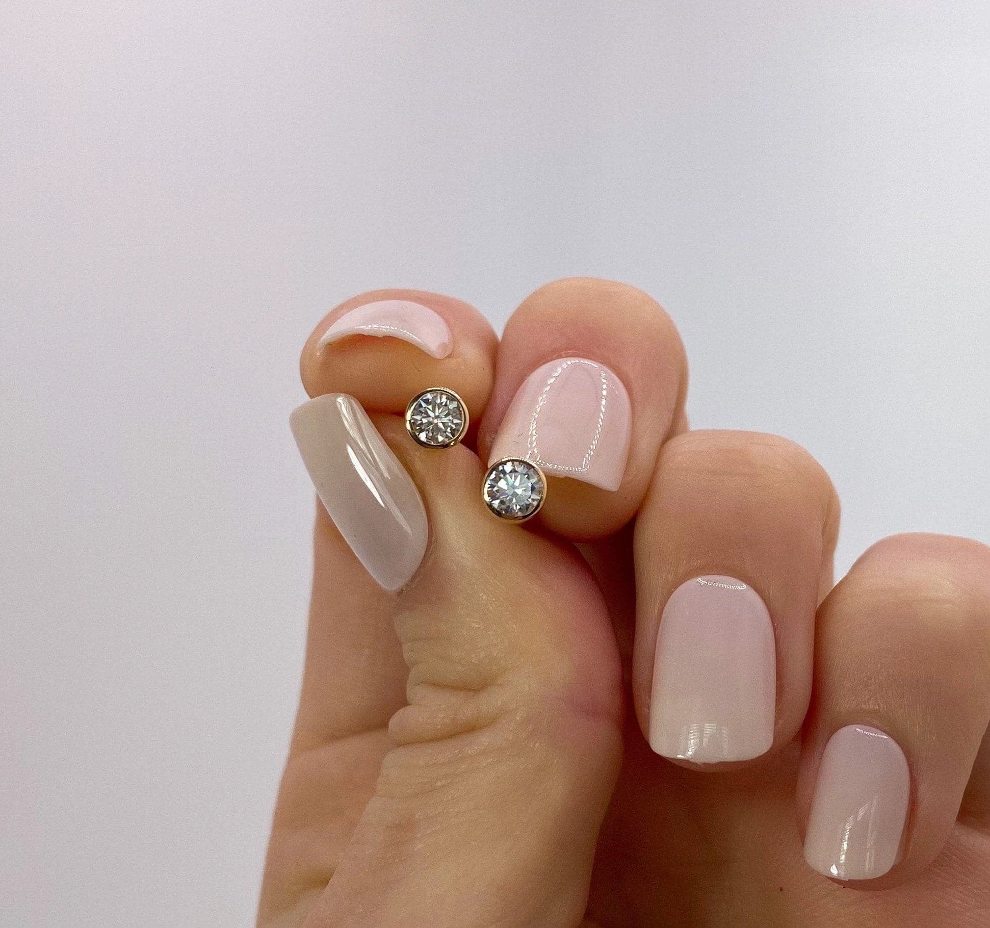 "Hallie" Earring Studs- Moissanite Collection by Petals and Keepsakes